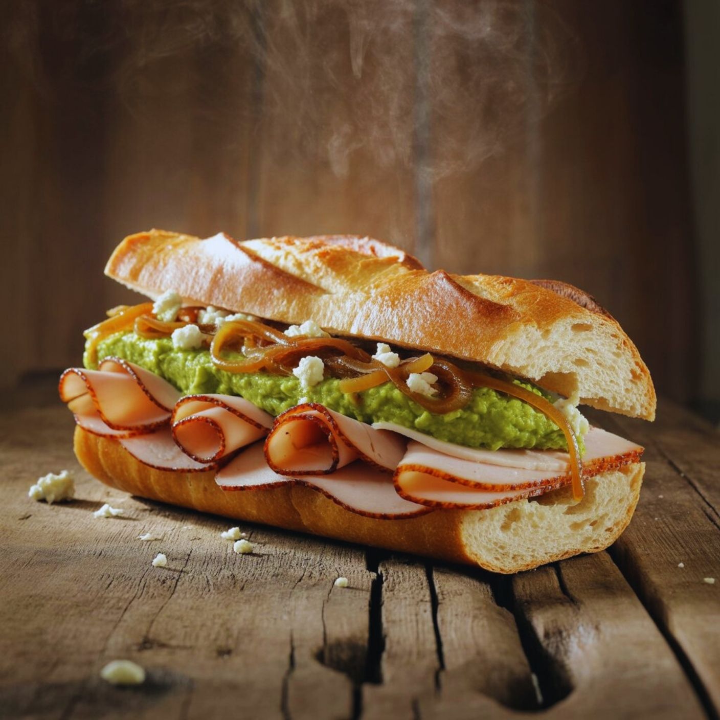 Füme Hindi Avokado Sandviç