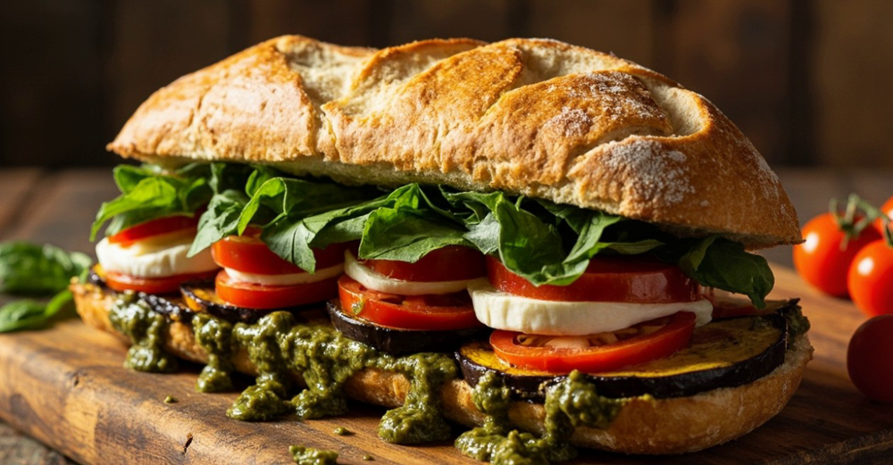 Pesto Soslu Sandviç